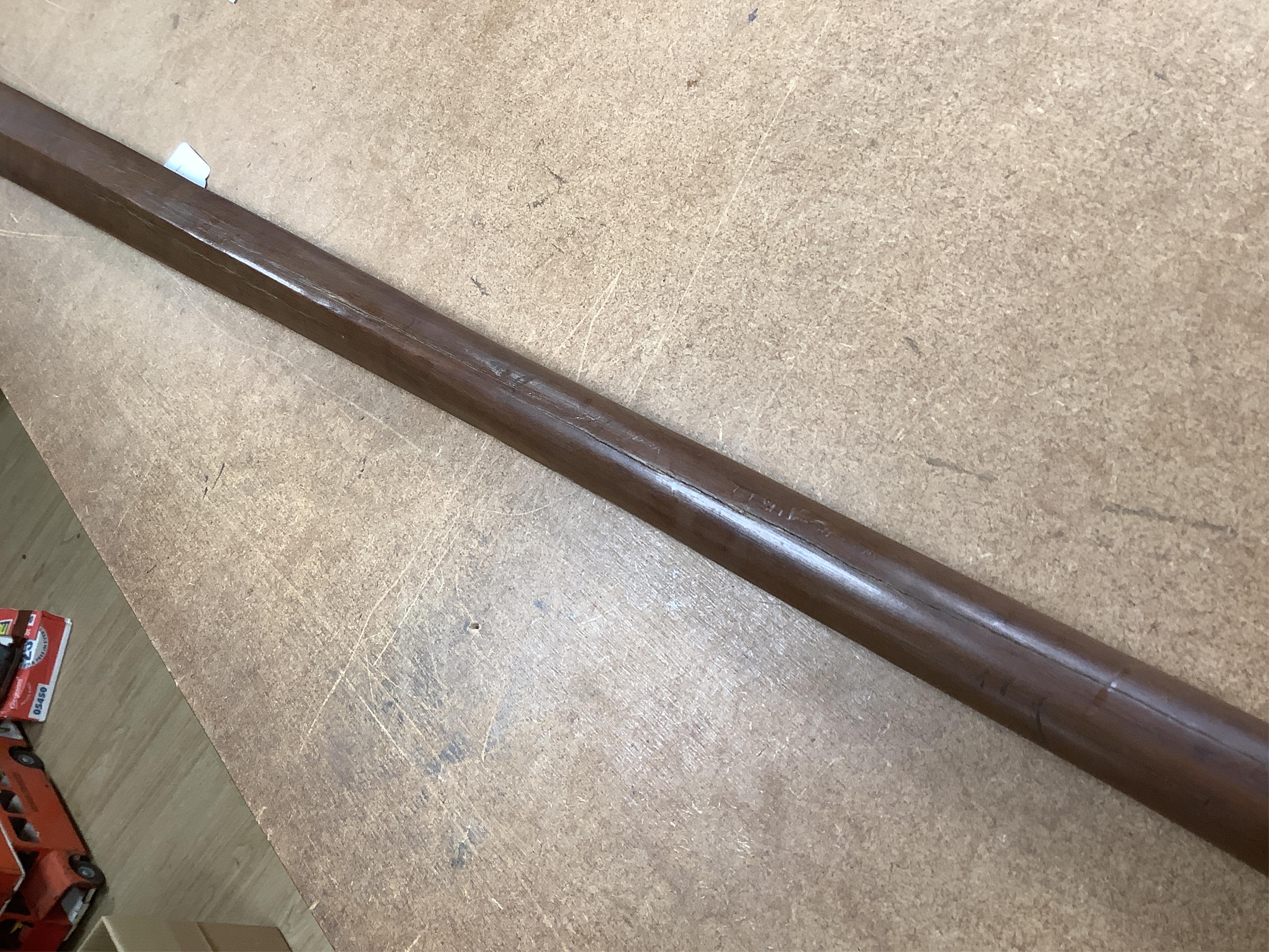 Polynesia - A Niue club with a tapering shouldered blade, early 20th century, 205cm long